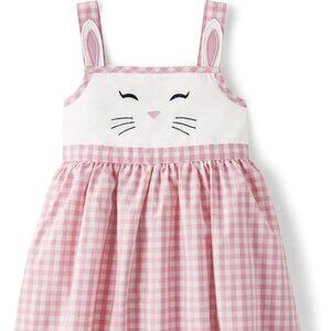 2T Gingham spring bunny dress brand new